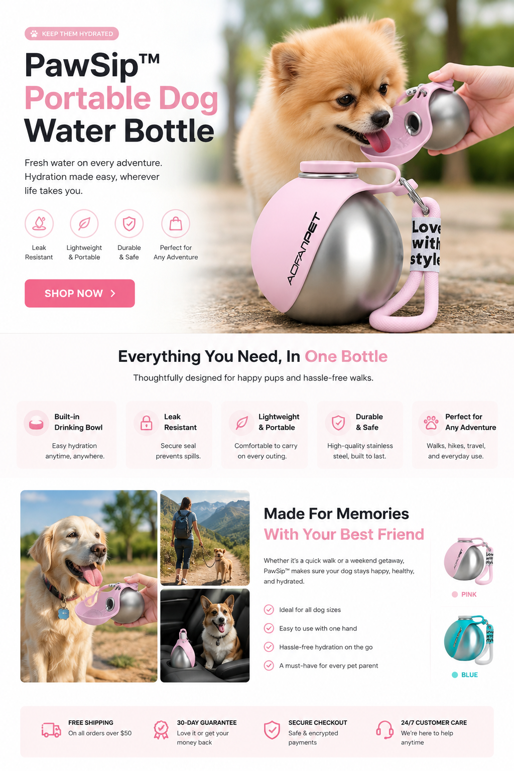 PawSip™ Portable Dog Water Bottle